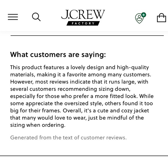 J Crew Factory Sherpa Toggle Coat. Size XXS. Oversized fit. Brand new with tag. - Picture 6 of 6